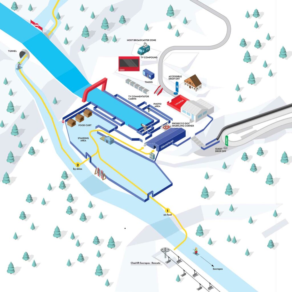 Finish Area Cortina Ski World Cup 2024